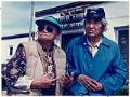 Image of Myra and David Sohappy outside Yakama Tribal Court, June 13, 1990