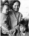 Image of Mrs. Nhon Ke Nguyễn and sons at Sea-Tac airport, May 20, 1975