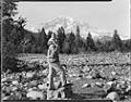 Image of Dr. Donald Phelps and son Michael at Mount Rainier, circa 1955