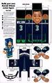 Image of Pair of souvenir paper dolls of Russell Wilson from Super Bowl XLVIII on February 2, 2014, when the Seattle Seahawks beat the Denver Broncos 43-8