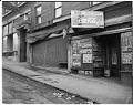 Image of Closed businesses on  S. Main St. after forced removal of Japanese Americans, Seattle, June 1942