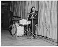 Image of Sidney Catlett performing with the Louis Armstrong All-Stars at the Civic Auditorium, Seattle, January 29, 1949