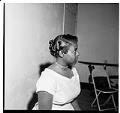 Image of Marie Edwards Beauty School hairstyle model, circa 1955