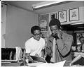 Image of A. Frank Williams and Bob Davis at KYAC radio station, July 24, 1969