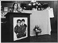 Image of Terri Mast speaking at memorial service for Silme Domingo and Gene Viernes, Seattle, June 1982