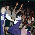 Image of Garfield students cheering at basketball game, March 17, 1960