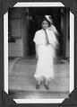 Image of Woman standing on step in Japan, circa 1938