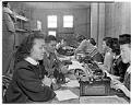 Image of Japanese Americans registering for exclusion, Seattle, 1942