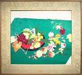 Image of Japanese still-life painting, “Saika (Nihon no Kudamono)” by Shunkou Mochizuki, ca. 1951