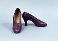 Image of Purple leather pumps, ca. 1920s-1940s