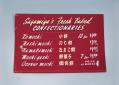 Image of Hand-lettered sign for mochi, used at the Sagamiya Confectionary Co., ca. 1905-1950