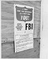 Image of Notice on former Black Panther party headquarters house, Seattle, 1973