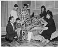 Image of Chow family at home, Seattle, 1956