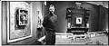 Image of Dennis Evans with his work at the Linda Ferris Gallery, Seattle, January 1989