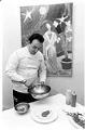 Image of Chef Thierry Rautureau preparing food, Seattle, January 13, 1994