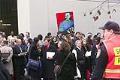Image of Delegates and others waiting for access to the WTO conference, Seattle, November 29, 1999