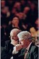 Image of Bill Clinton with Mike Moore, director-general of the WTO, Seattle, December 1, 1999