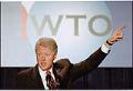 Image of Bill Clinton speaking to trade ministers at WTO conference, Seattle, December 1, 1999