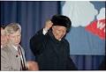 Image of Nelson Mandela at welcoming ceremony at Boeing Field, Seattle, December 8, 1999