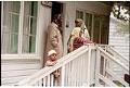 Image of Women and children on the porch of the Masjid Al-Salaam, SeaTac, August 3, 2001