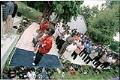 Image of Men standing during worship at the Masjid Al-Salaam, SeaTac, August 3, 2001