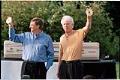Image of Bill Gates and Jim Allchin with Windows XP discs, Redmond, August 24, 2001