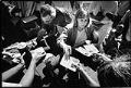 Image of Twin Peaks cast signing autographs at festival, Snoqualmie, August 1992