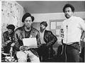 Image of Seattle Black Panther Party members at press conference, Seattle, July 1, 1968