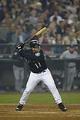 Image of Edgar Martinez at bat in his final season as a Seattle Mariner, Safeco Field, Seattle, October 1, 2004