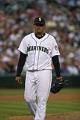 Image of Félix Hernández on field during his first winning game, Safeco Field, Seattle, August 9, 2005