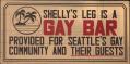 Image of Wooden sign from Shelly's Leg Tavern, 1975