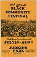 Image of 30th Annual Black Community Festival poster, 1982