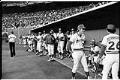 Image of Mariners dugout at first Mariners game, April 6, 1977