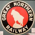 Image of Great Northern Railway sign, ca. 1936