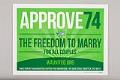 Image of Approve Referendum 74 political sign, ca. 2012