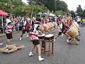 Image of Taiko drummers performing at Bon Odori festival, Seattle, July 2015
