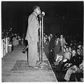 Image of Louis Armstrong onstage at the Civic Auditorium, Seattle, July 17, 1944