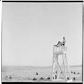 Image of Sonny Norris lifeguarding at Madrona Beach, Seattle, circa 1955