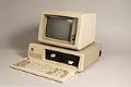 Image of IBM 5150 Personal Computer with monitor and keyboard, ca. 1981