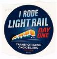 Image of Souvenir sticker from opening of Link light rail, Seattle, July 18, 2009
