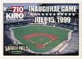 Image of Commemorative card for first Mariners game at Safeco Field, July 15, 1999