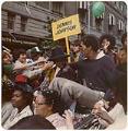 Image of Dennis Johnson in Sonics championship parade, Seattle, June 4, 1979