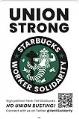Image of Union Strong Starbucks Worker Solidarity poster, 2022