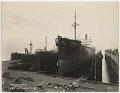 Image of Steamship M.S. Dollar drydocked at Todd Dry Docks, Inc., Seattle, February 26, 1920