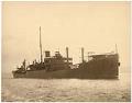 Image of One of Commandeered Ships with War-Zone Requirements, and in Loaded Condition, Seattle Construction & Drydock Co., circa 1918
