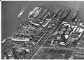 Image of Repair Yard, aerial view of yard, Todd Pacific Shipyards, Inc., Seattle Division, November 17, 1956