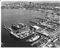 Image of Aerial view looking northeasterly, Todd Pacific Shipyards Corp, Seattle Division, 1977