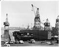 Image of View of Todd Shipyards with Space Needle in the background, Seattle, circa 1975