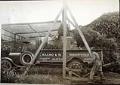 Image of Two men hoisting an evergreen tree into a Malmo & Co. truck, Seattle, circa 1925