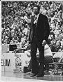 Image of Bill Russell courtside at Seattle SuperSonics game, 1977